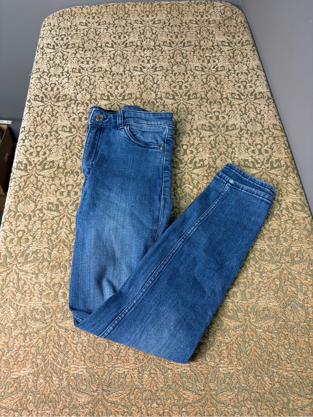 Monki Slim High Waist Blue Denim Jeans Classic Slim Fit Size 28